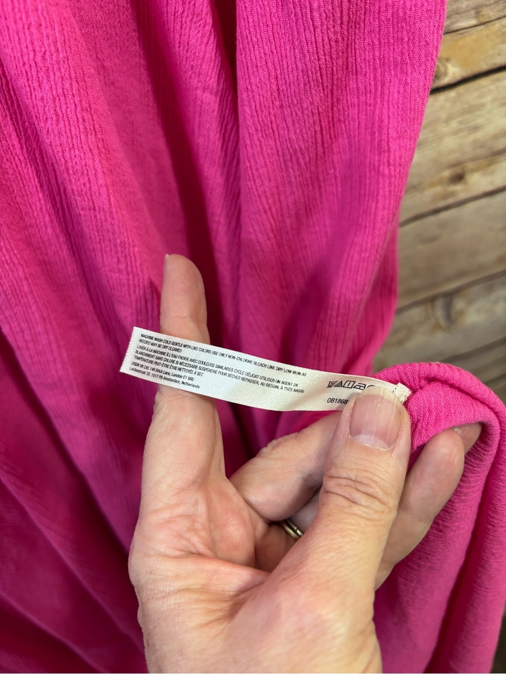 Anthropologie strapless pink smocked cotton dress size large - Picture 8 of 8